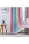 Curtains for Bedroom Decor, Rainbow Pink-Blue-34-54 - 3