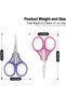 3 Inch Small Craft Scissors, Tiny Travel Scissors with Cover, Sharp All-Purpose Straight Fine Tips M - 7