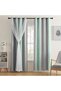 Green and Grey Rainbow Curtains Boys for Bedroom 1 Panel