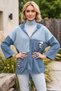 Italian Indigo Hooded Long-Sleeve Zipper-Front Washed Sequined Oversized Knit Jacket 75 78 - 3