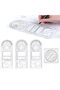 4 Pcs Multifunctional Geometric Ruler Set, Math Measuring Rulers with Rotating Protractor, Metric Dr - 7