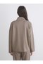 LCW Vision Brown Mock Neck Oversized Women's Sweatshirt, Featuring the ALITA CITY Touch - 4