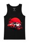 Redline Racing – Red and White GT3 Race Car and Japanese Sun-Themed Tank Top