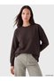 TWO MT SHOP QUALITY Brown Oversized Soft-Touch Women's Sweatshirt