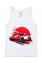 Redline Racing – Red and White GT3 Race Car and Japanese Sun-Themed Tank Top