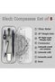 8 Pieces Maths Set Geometry Set, Ruler Set School Supplies Drawing Compass Protractor Set with Shatt - 8