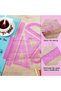Plastic Ruler Math Set 1 Pack Protractor Triangle 12 Inch 6 Inch Straight Transparent Geometry Measu - 6