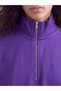 Alita City Farkıyla Xside Purple High Neck Women's Thick Sweatshirt - 4
