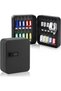 Secure 20-Key Lock Box with Combination Code & Labels | Wall-Mounted Key Storage Organizer Cabinet |
