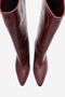 IVES Burgundy Leather Women's Chunky-Heeled Short Boots - 3