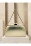 Gold Metallic Matte Leather Women's Evening Clutch with Gold Accents and Chain Strap for Weddings - 6
