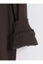 Two Mt Shop Quality Lcw Modest Brown 3 Thread Threaded Embroidery Comfortable & Relax Women's Sweatshirt t - 6