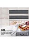 4 Pcs Under Bed Storage Containers with Handles, 90 L Large Underbed Storage Box with Clear Window, - 2