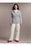 TWO MT SHOP QUALITY LCW Petite Gray 2-Ply Plain Comfort & Relax Women's Zip-Up Sweatshirt - 6