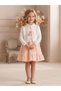 Girls' Knit Dress Set with a Pom-Pom Cardigan - 3