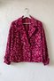 Italian Fuchsia Jacket with Collar, Long Sleeves, Buttons, and Pockets—Casual Jacquard Woven Velvet Jacket 64 64 - 2
