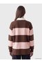 TWO MT SHOP QUALITY LCW Modest Pink 3-Stripe Oversized Women's Sweatshirt Tunic - 4