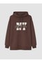 Two Mt Shop Quality Lcw Modest Brown 3 Thread Threaded Embroidery Comfortable & Relax Women's Sweatshirt t - 5
