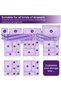25 PCS Clear Purple Plastic Drawer Organizer Set, 4 Assorted Sizes Modular Storage Bins for Makeup, - 5