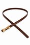 Women's Thin Buckled Belt with Bow Detail – Stylish Belt for Pants and Dresses, Available in Gold and Silver Buckle Options - 3
