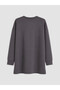 TWO MT SHOP QUALITY LCW EVERYDAY Gray Scuba Fabric Printed Oversized Women's Sweatshirt Tunic - 6