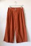Italian Orange-Elasticated Wide-Leg Corduroy Oversized Woven Pants 102 68 - 2