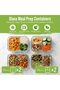 Glass Meal Prep Containers 2 and 3 Compartments, Leak-Proof, 32 oz, 4 Pack - 5
