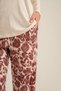 Women's Leaves Cream Long Sleeve Pajama Set Pc9263-S-V1 - 5