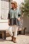 Italian Khaki Hooded Long-Sleeve Zippered Pocket Knit Jacket 75 75 - 4