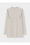 TWO MT SHOP QUALITY LCW EVERYDAY Gray Scuba Fabric Embroidered Standard & Regular Women's Sweatshirt Tunic - 2