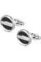 Orbium Round Stainless Steel Cufflinks for Men - 2