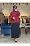 Women's Knitted Textured Jacket with Gold Button Details 37027 - 2