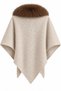 Taupe Color Fur-Trimmed Balaclava - 9090 - 2