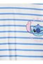 LCW Kids Blue Jersey Loose & Oversized Long-Sleeve Girls' T-Shirt, Featuring the ALITA CITY Touch - 4