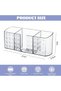 2-Pack Self-Adhesive 3-Compartment Remote Control Holder – Wall-Mounted Organizer for Media Controll - 8