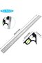 Combination Square, Stainless Steel Double Sided Ruler with Bubble Level, Engineers Set Square, Adju - 2