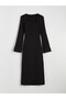 LCW Comfort Black Knit Dress, Featuring the ALITA CITY Touch - 5