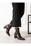 STROEN Coffee Buckle Women's Boots with Buckle Detail - 6