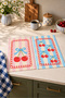 Cherry Ribbon Bow Detail with Cherry Pattern, Digitally Printed 2-Piece Kitchen Towel Set, 35x55 cm - 5