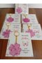 Set of 5 Butterfly-Themed Clover Keychains with Card Holders—Baby Shower, Birthday, and Baby Gifts - 2