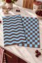 Cocoa Wave Wave and Checkered Pattern Digitally Printed 2-Piece Kitchen Towel Set, 35x55 cm - 3