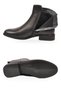Black Genuine Leather Women's Classic Zip-Up Boots with Fleece-Lined Insulation 27492-1 - 5