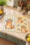 Fishy Cat Fish-Eyed Cat Pattern Digitally Printed 2-Piece Kitchen Towel Set, 35x55 cm - 2