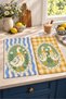 Daisy Goose with Bow Detail and Daisy-Patterned Digitally Printed 2-Piece Kitchen Towel Set, 35x55 cm - 3