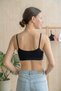 Women's 3-Piece Set: Padded Cotton Bralette with Wireless Support and Spaghetti Straps - Black, Gray, and Nude Daily Activewear Bustier - 3