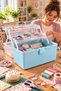 Top-Opening Hobby Storage Box with Organizer, 23x34x20 cm, DD051