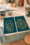 Peacock Christmas-Themed Digital Print Kitchen Towel Set of 2 with Peacock and Ornamental Patterns, 35x55 cm - 7