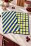 Sunny Grid Digitally Printed Kitchen Towel Set of 2 with Crossed Stripes and Checked Patterns, 35x55 cm - 7