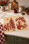 Winter Fox: Digitally Printed 2-Piece Kitchen Towel Set with Fox and Christmas Tree Designs, 35x55 cm - 8