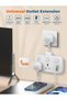 Power Extension Socket Plug Adapter, 2 Universal Electrical Outlet Extender Socket, 1 USB-C Quick Ch - 2